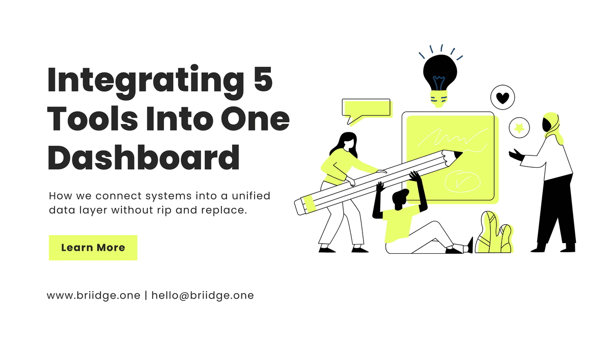 Integrating 5 Tools Into One Dashboard